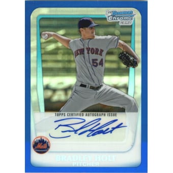2011 Bowman Chrome Prospect Autographs Blue Refractors #BCP174 Brad Holt