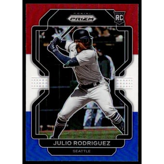 2022 Panini Prizm Prizms Red White and Blue #40 Julio Rodriguez