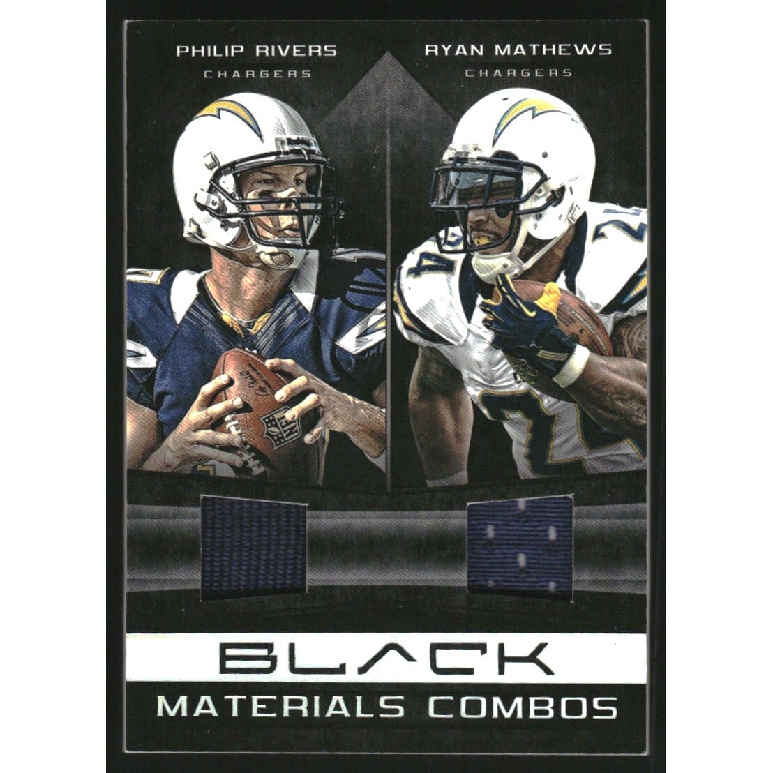 2012 Panini Black Materials Combos #23 Philip Rivers/50/Ryan Mathews