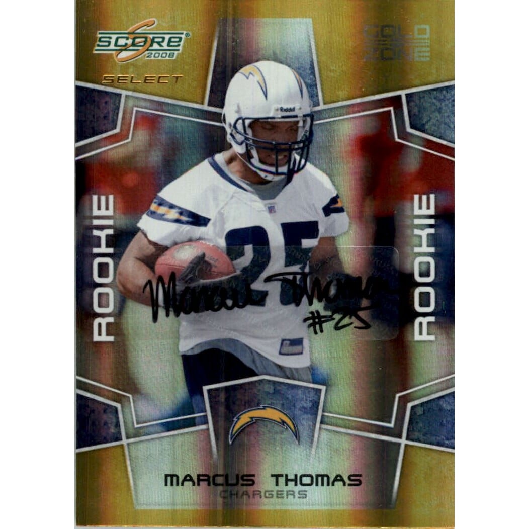 2008 Select Autographs Gold Zone #414 Marcus Thomas/50