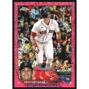 2023 Topps Chrome Magenta Speckle Refractors #174 Triston Casas