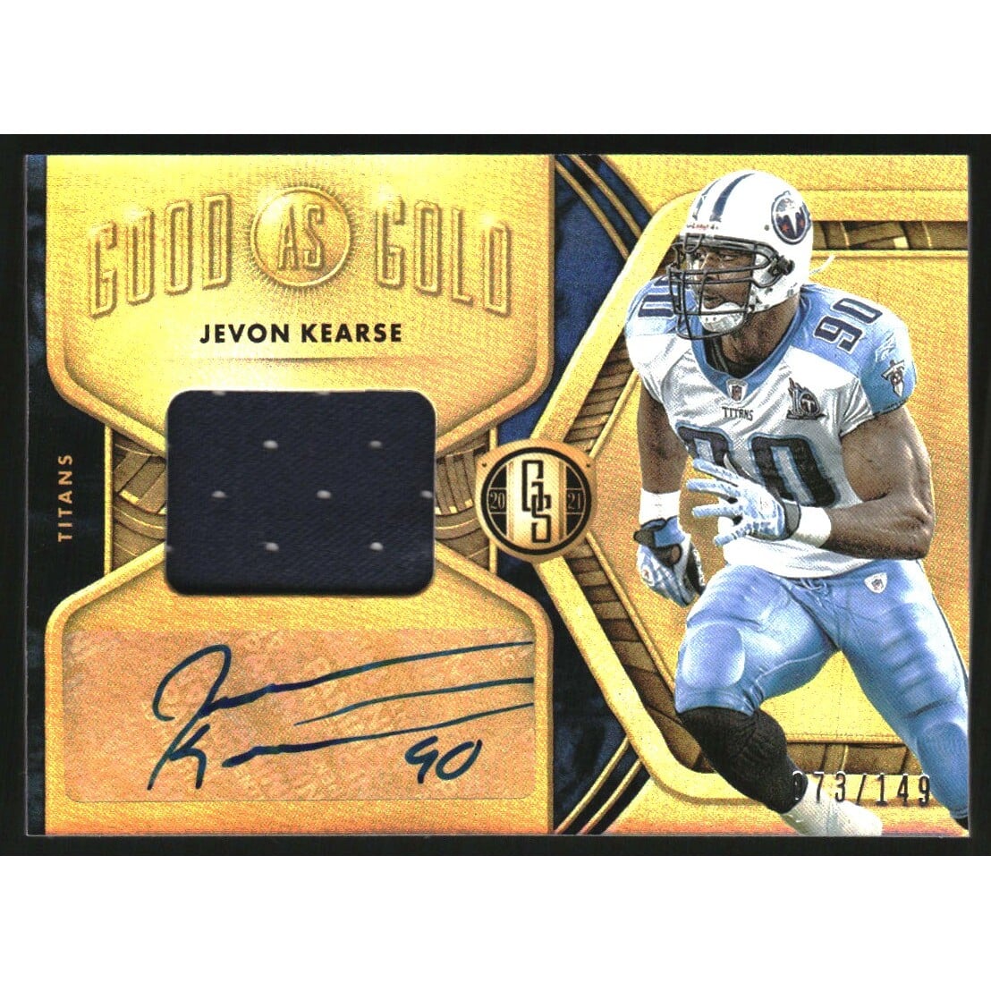 2021 Panini Gold Standard Good as Gold Jersey Autographs #17 Jevon Kearse/149. rookie card picture