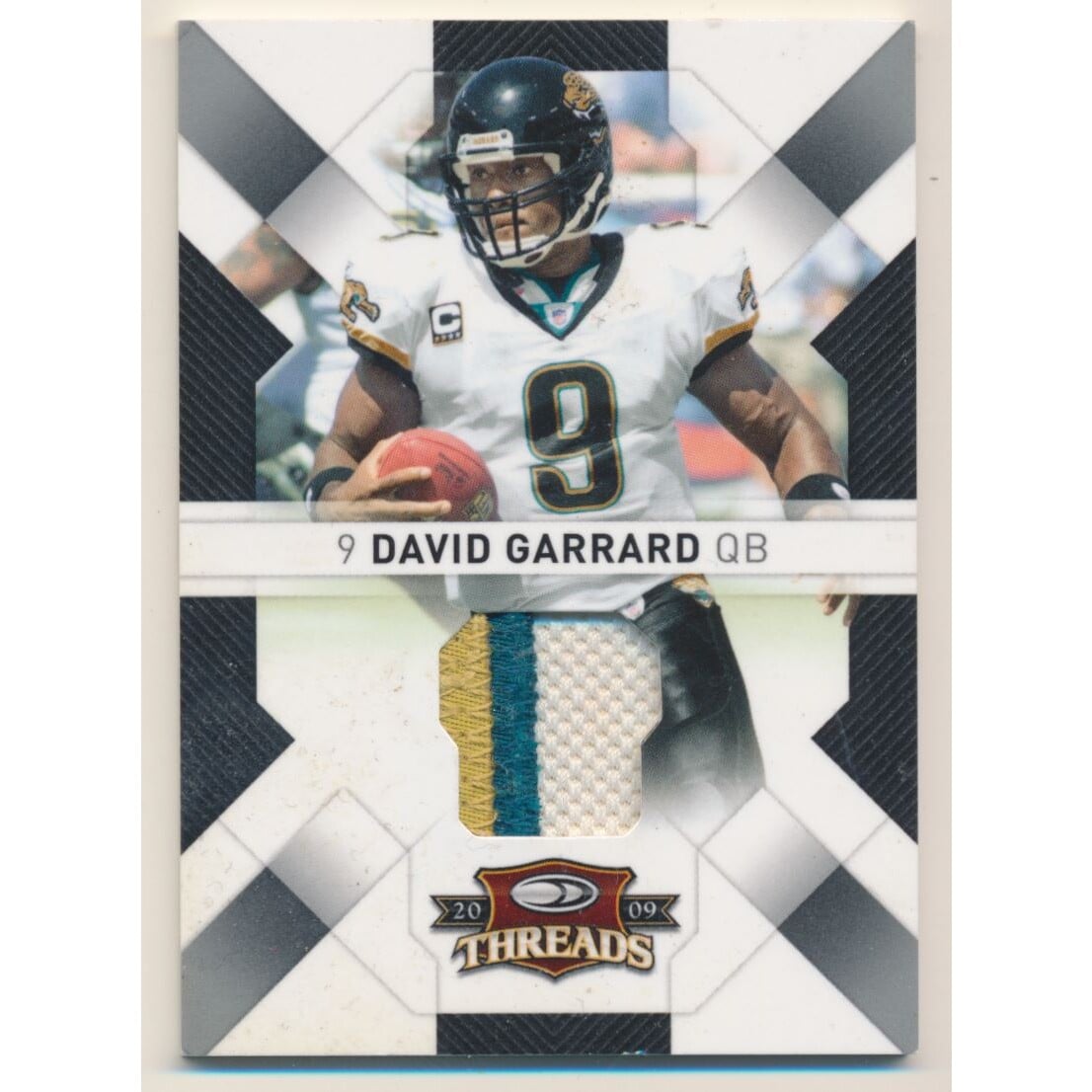 2009 Donruss Threads Jerseys Prime #45 David Garrard/50. rookie card picture