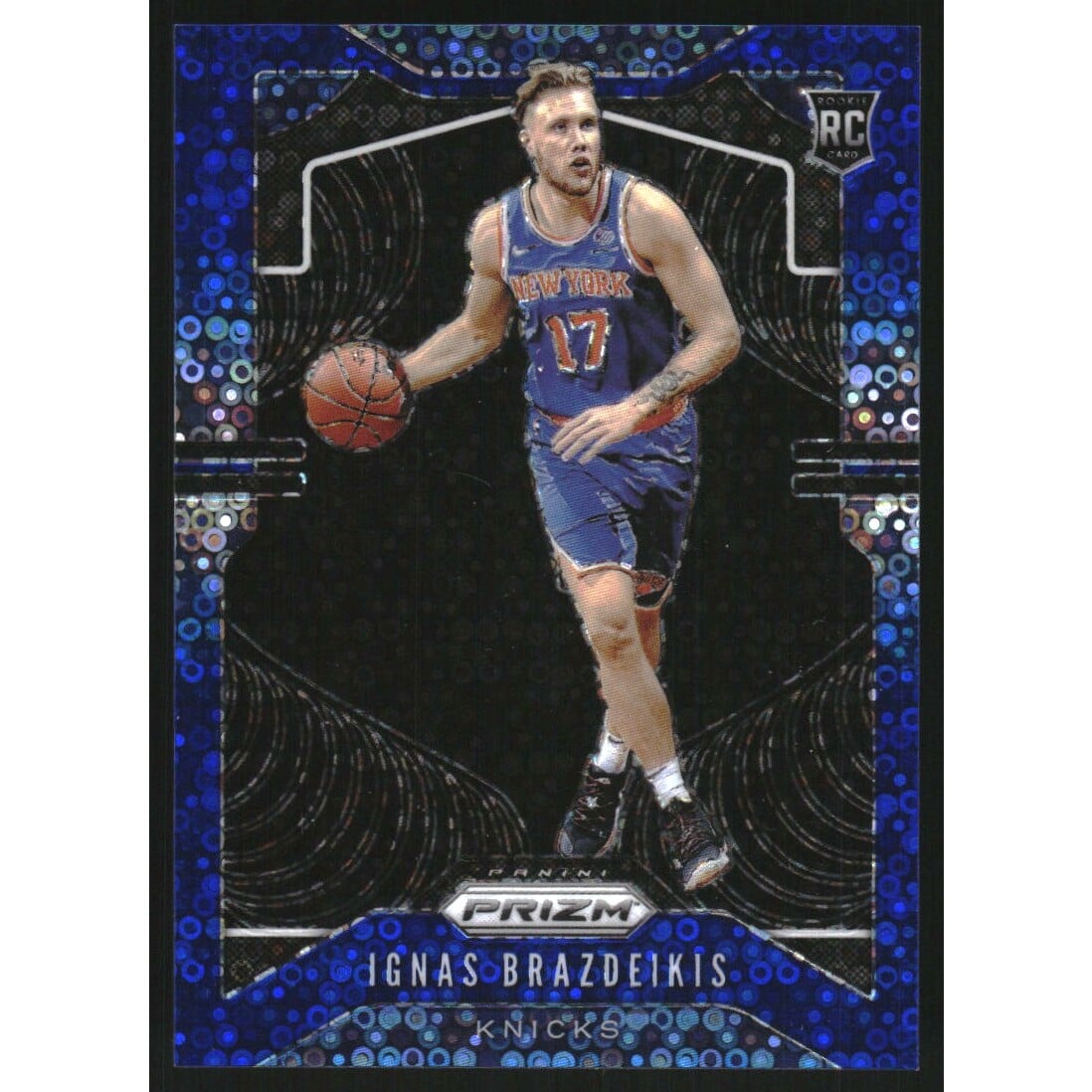 2019-20 Panini Prizm Prizms Fast Break Blue #284 Ignas Brazdeikis. rookie card picture