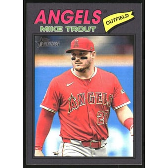 2026 Topps Heritage Dark Gray Border #163 Mike Trout
