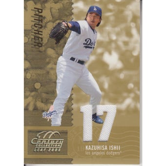 2005 Leaf Century Material Fabric Number #187 Kazuhisa Ishii Jsy/17