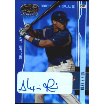 2003 Leaf Certified Materials Mirror Blue Autographs #195 Alexis Rios/50