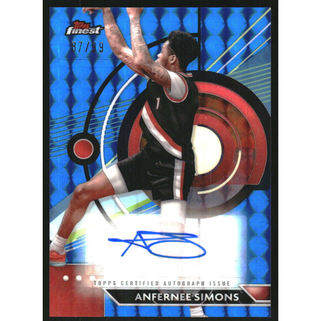 2023-24 Finest Autographs Blue Geometric Refractors #FAAS Anfernee Simons 2023-24 Finest Autographs Blue Geometric Refractors #FAAS Anfernee Simons