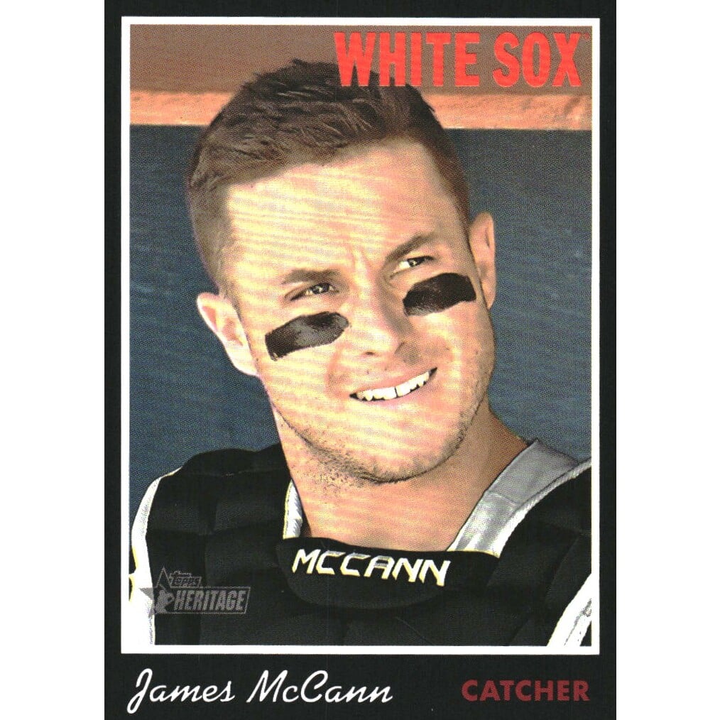 2019 Topps Heritage Black Border #129 James McCann. rookie card picture