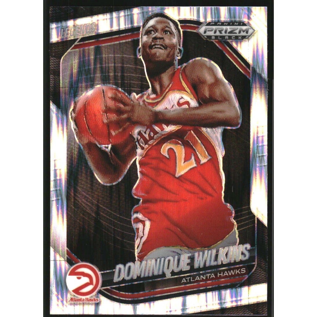 2024-25 Panini Prizm Black Prizms Skewed #290 Dominique Wilkins LGD. rookie card picture