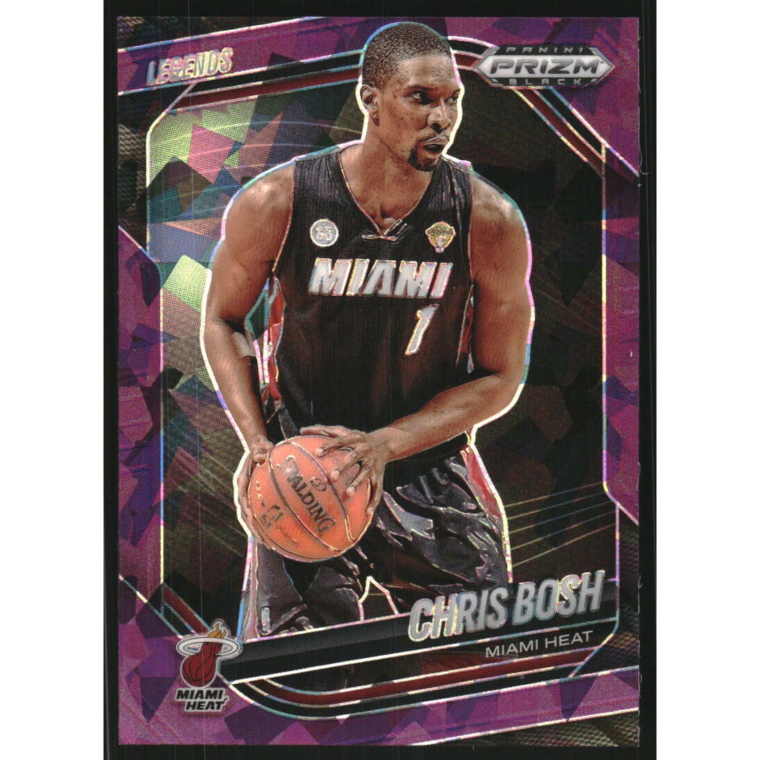 2024-25 Panini Prizm Black Prizms Purple Ice #272 Chris Bosh LGD. rookie card picture