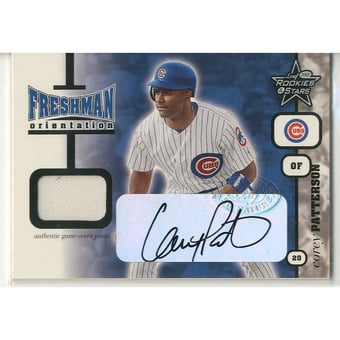 2001 Leaf Rookies and Stars Freshman Orientation Autographs #FO4 Corey Patterson Pants SP