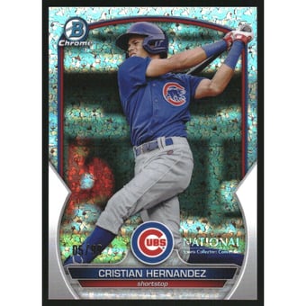 2023 Bowman Chrome National Convention Sparkle Refractors #MLB47 Cristian Hernandez