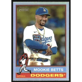 2025 Topps Heritage Chrome Refractors #487 Mookie Betts