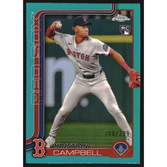 2025 Topps Chrome Teal Refractors #171 Kristian Campbell