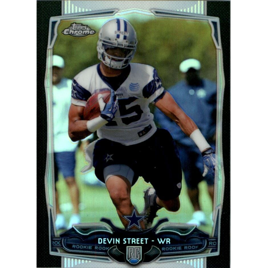 2014 Topps Chrome Mini Black Refractors #127 Devin Street. rookie card picture