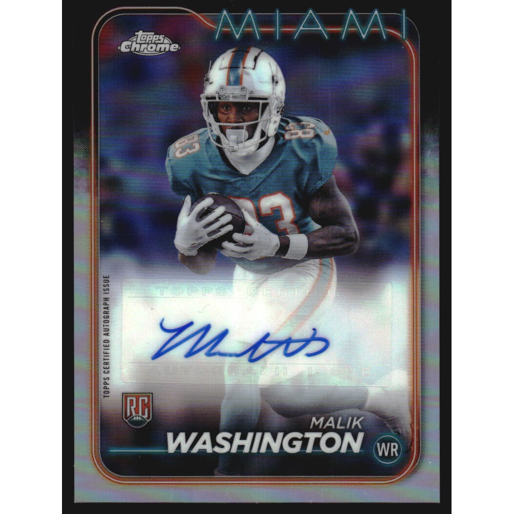 2024 Topps Chrome Rookie Autographs Refractors #RAMWA Malik Washington. rookie card picture