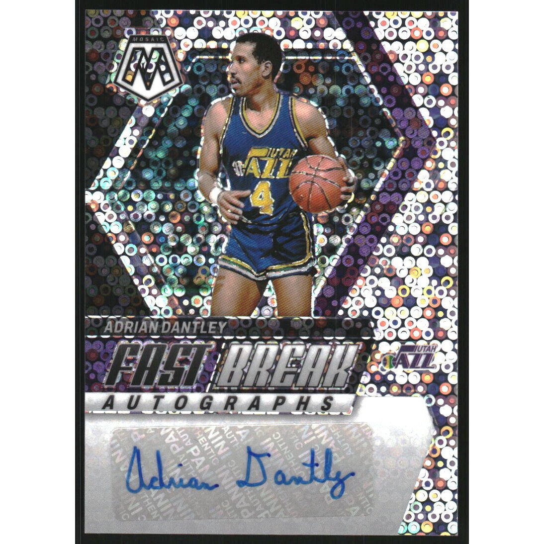 2023-24 Panini Mosaic Autographs Fast Break #51 Adrian Dantley. rookie card picture