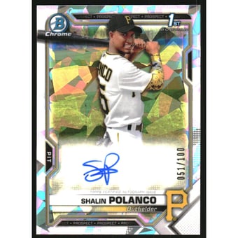 2021 Bowman Chrome Prospect Autographs Atomic Refractors #CPASP Shalin Polanco