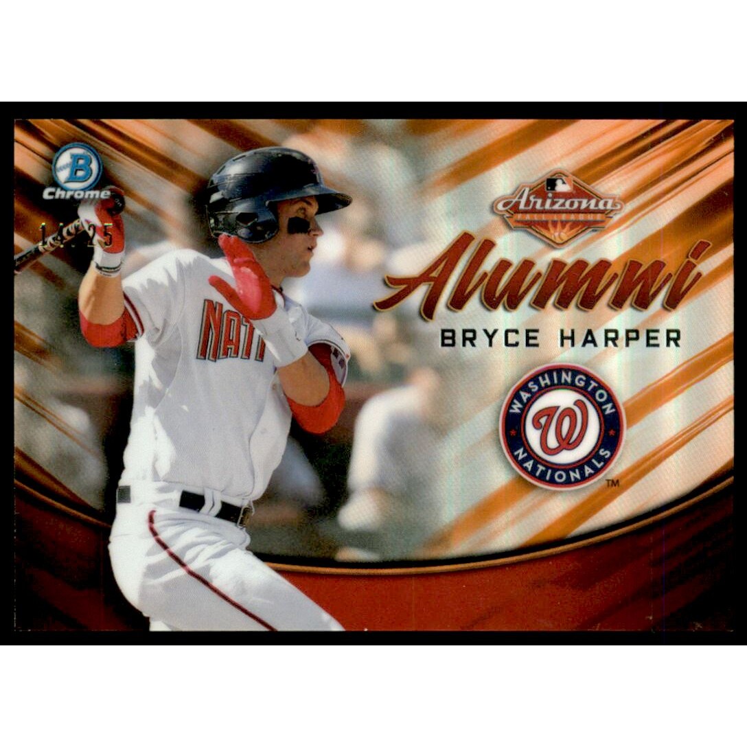 2019 Bowman Chrome AFL Alumni Orange Refractors #AFLABH Bryce Harper 2019 Bowman Chrome AFL Alumni Orange Refractors #AFLABH Bryce Harper