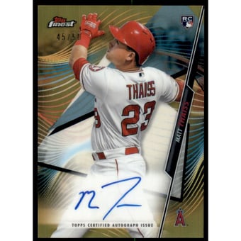 2020 Finest Autographs Gold Refractors #FAMTH Matt Thaiss