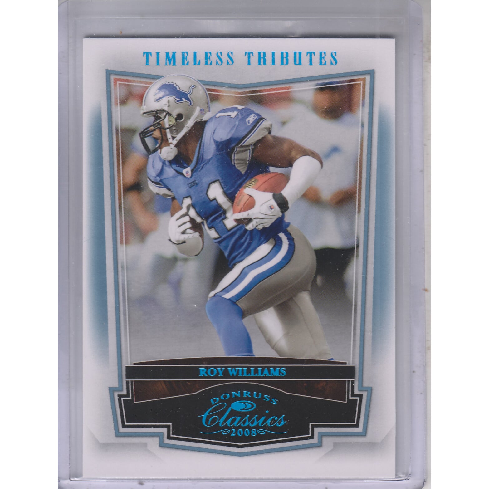 2008 Donruss Classics Timeless Tributes Platinum #34 Roy Williams WR. rookie card picture