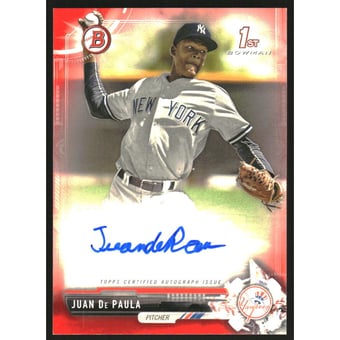 2017 Bowman Prospect Autographs Red #PAJDP Juan De Paula
