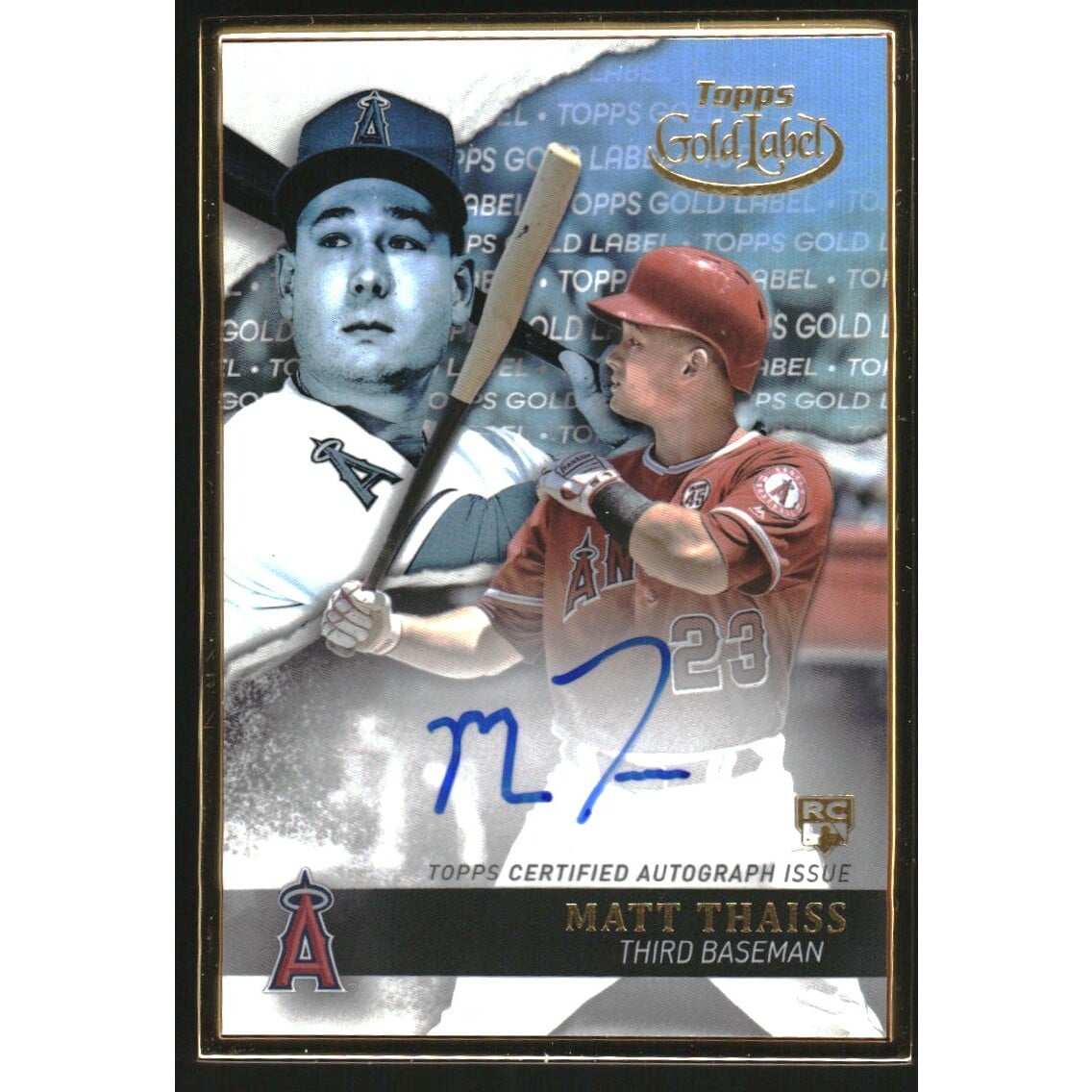 2020 Topps Gold Label Framed Autographs #GLAMTH Matt Thaiss. rookie card picture