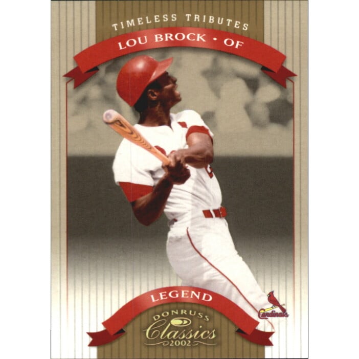 2002 Donruss Classics Timeless Tributes #155 Lou Brock LGD. rookie card picture