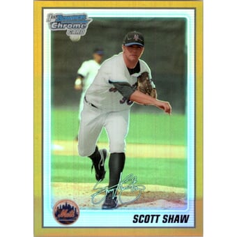 2010 Bowman Chrome Prospects Gold Refractors #BCP34 Scott Shaw
