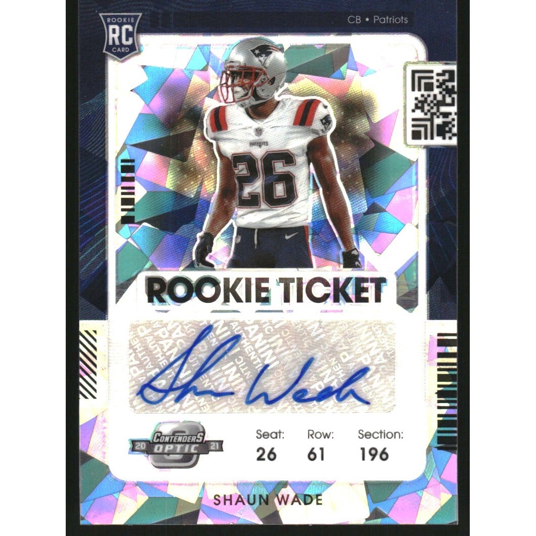 2021 Panini Contenders Optic Cracked Ice #181 Shaun Wade AU. rookie card picture