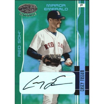 2003 Leaf Certified Materials Mirror Emerald Autographs #28 Casey Fossum