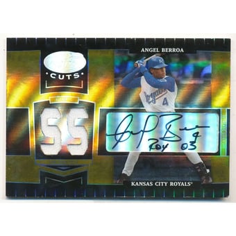 2004 Leaf Certified Cuts Marble Signature Material Gold Position #97 Angel Berroa Pants/50