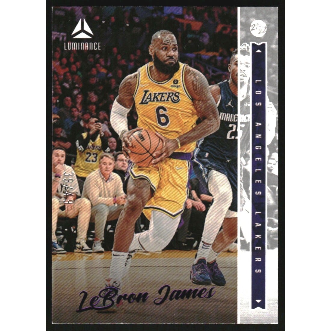 2021-22 Panini Chronicles Purple #259 LeBron James/Luminance. rookie card picture
