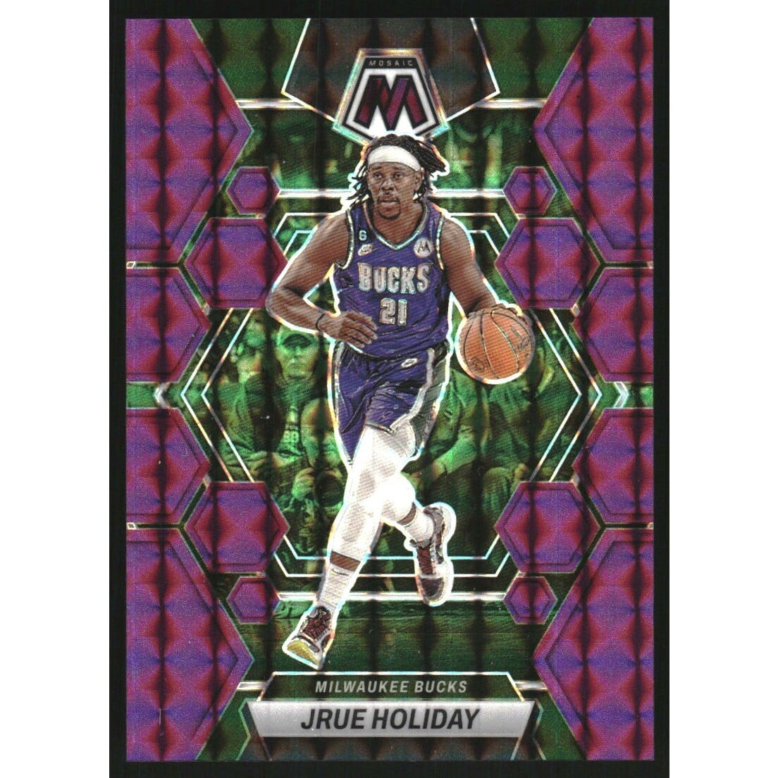 2022-23 Panini Mosaic Mosaic Purple #158 Jrue Holiday. rookie card picture