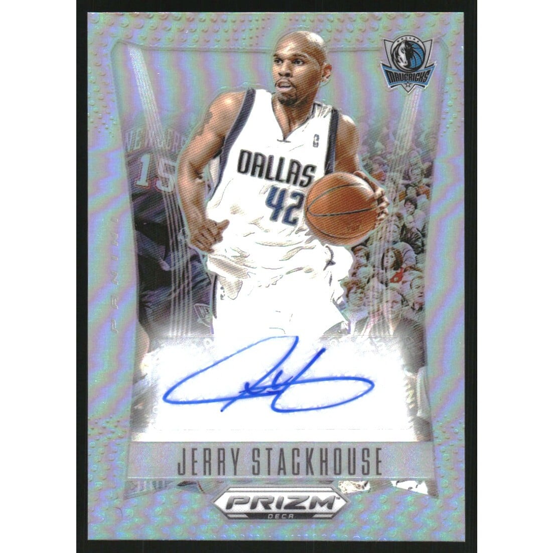 2023-24 Panini Prizm Deca Signatures Prizms Silver #100 Jerry Stackhouse. rookie card picture
