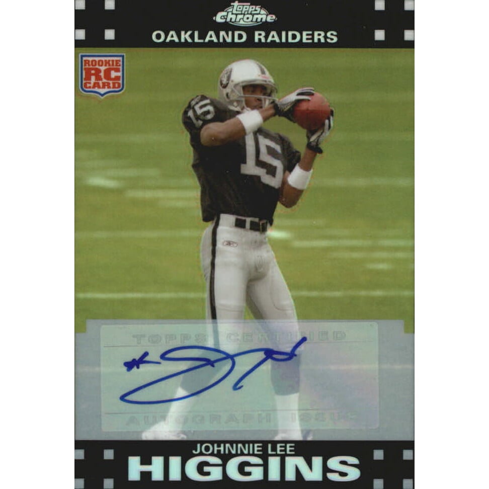 2007 Topps Chrome Rookie Autographs Refractors #TC214 Johnnie Lee Higgins. rookie card picture