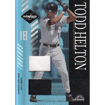 2003 Leaf Limited Threads Double #31 Todd Helton H Hat-Jsy/25