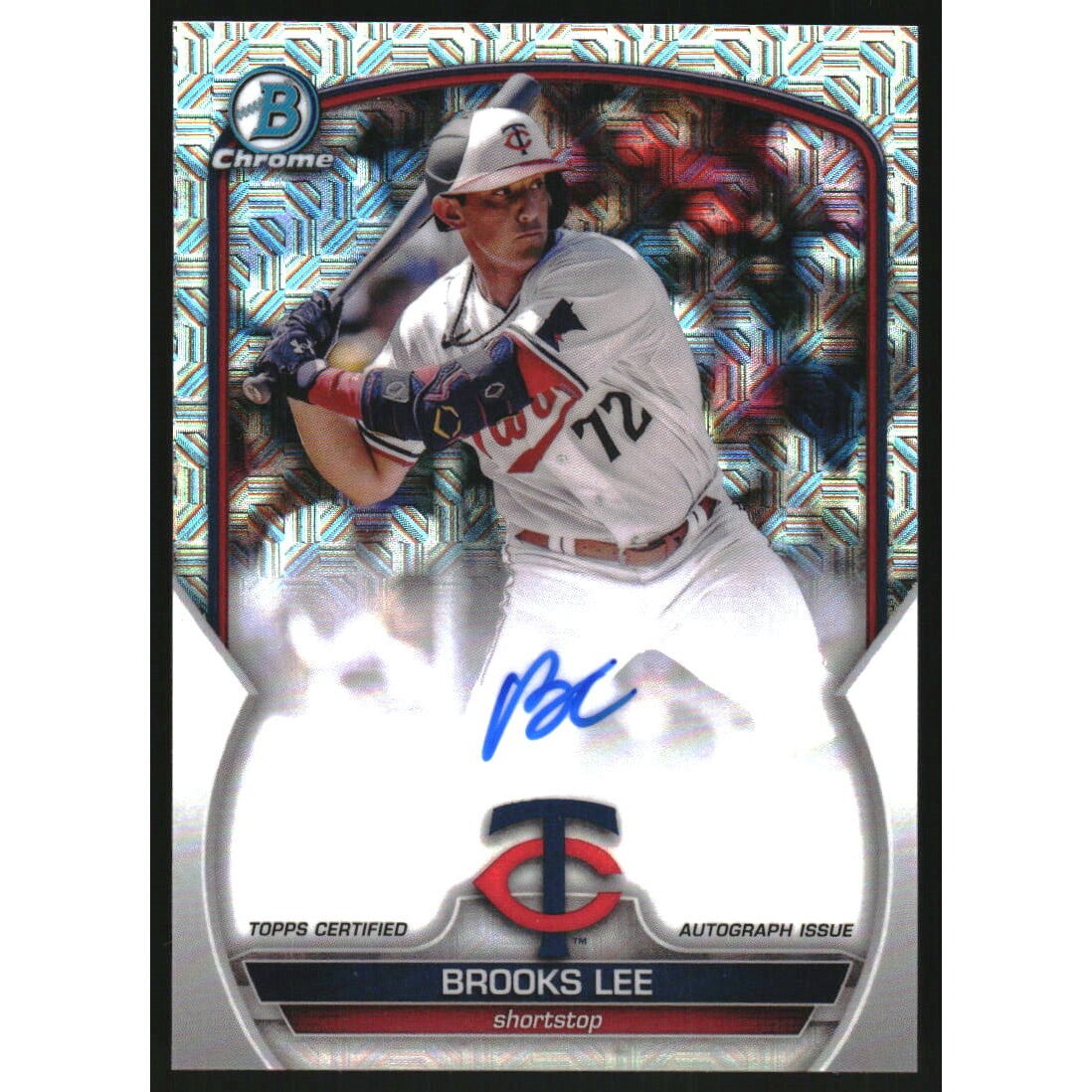 2023 Bowman Chrome Mega Box Autographs #BCMABL Brooks Lee. rookie card picture