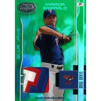 2003 Leaf Certified Materials Mirror Emerald Materials #192 Doug Davis Jsy