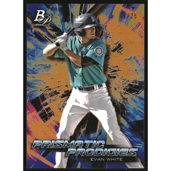 2018 Bowman Platinum Prismatic Prodigies Orange #PPP13 Evan White
