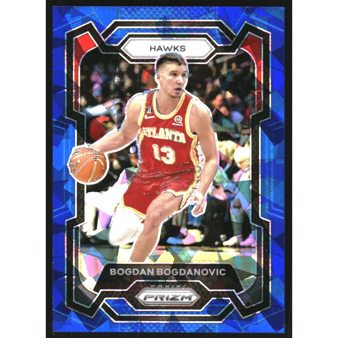 2023-24 Panini Prizm Prizms Blue Ice #23 Bogdan Bogdanovic. rookie card picture