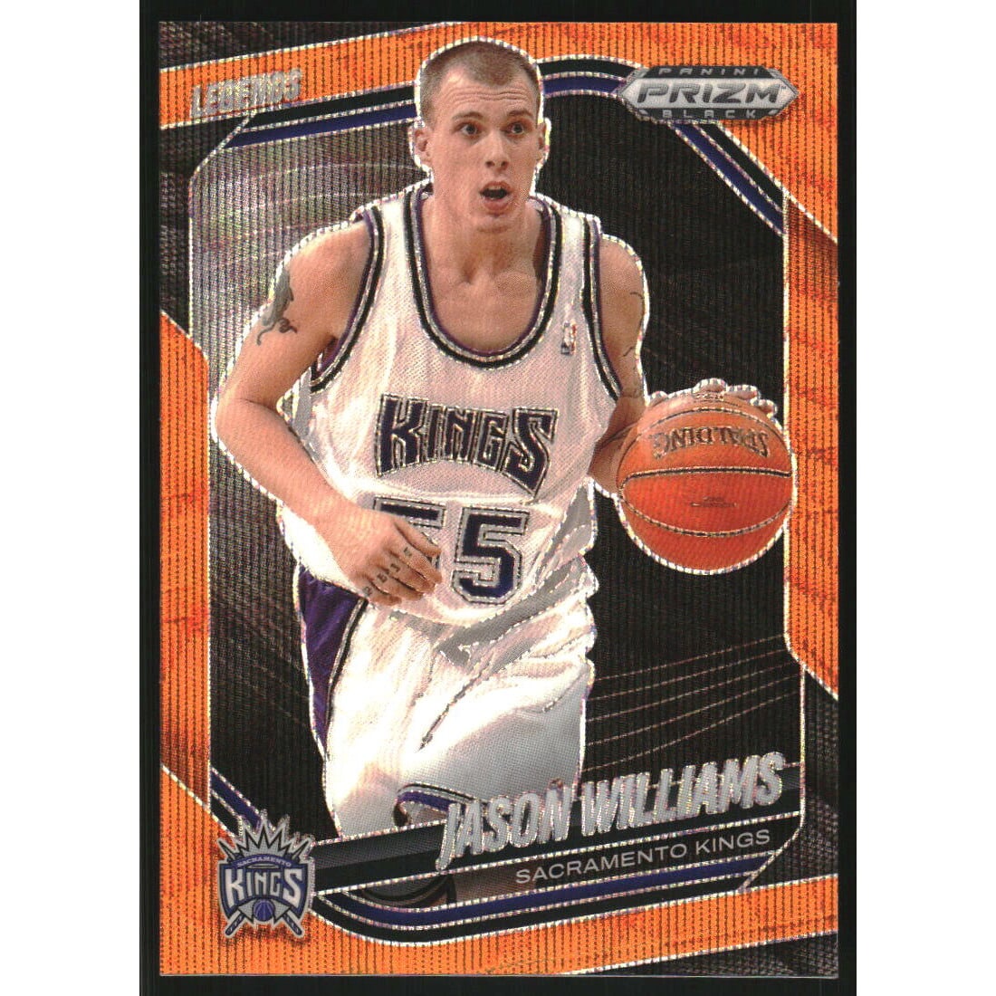 2024-25 Panini Prizm Black Prizms Orange Wave #294 Jason Williams LGD. rookie card picture