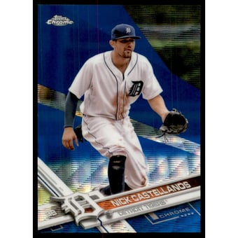 2017 Topps Chrome Blue Wave Refractors #68 Nick Castellanos