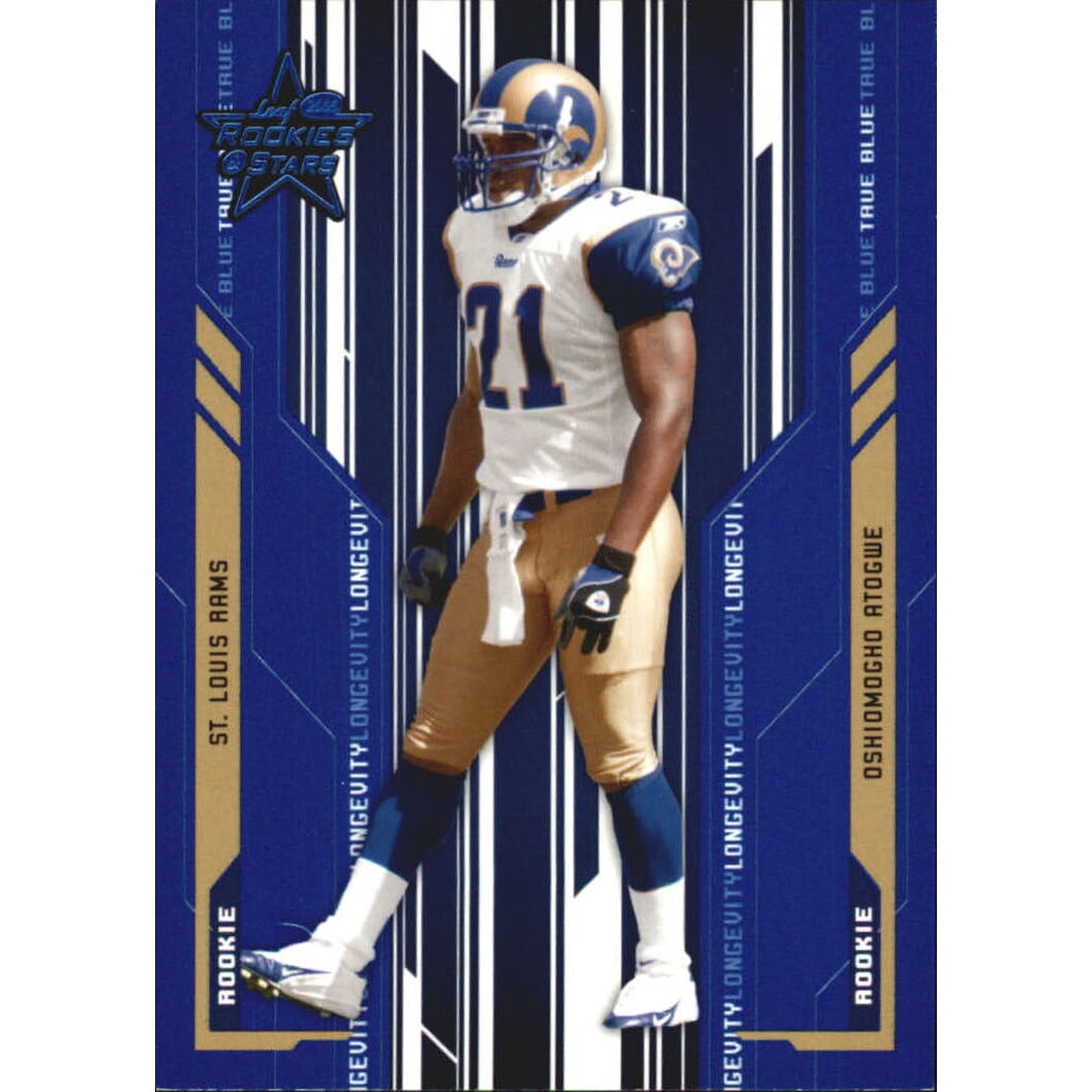 2005 Leaf Rookies and Stars Longevity True Blue Parallel #128 Oshiomogho Atogwe
