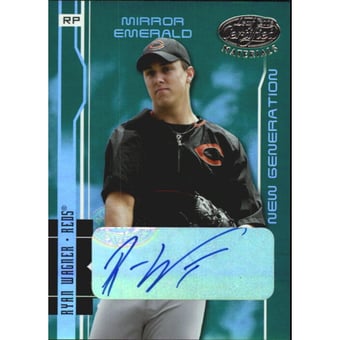 2003 Leaf Certified Materials Mirror Emerald Autographs #258 Ryan Wagner NG
