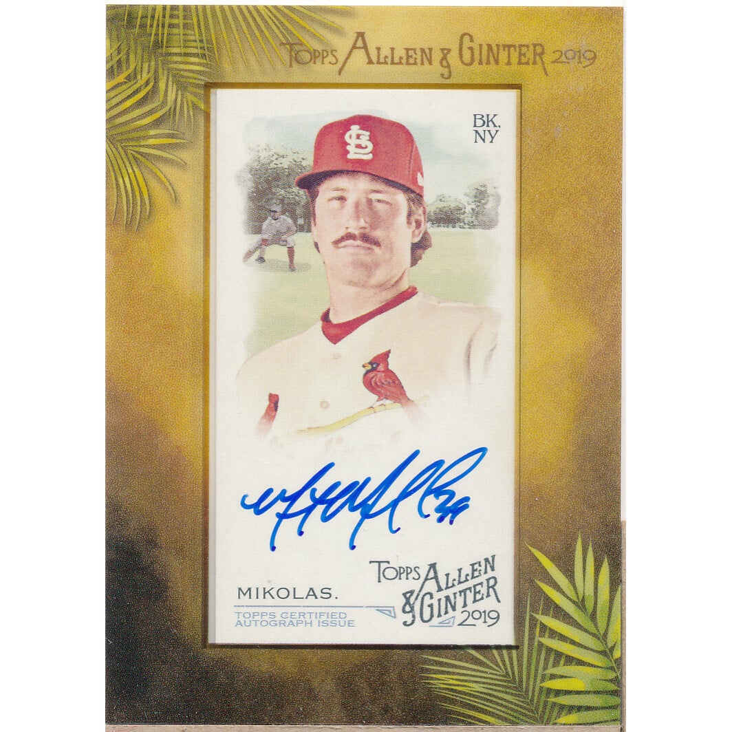 2019 Topps Allen and Ginter Framed Mini Autographs #MAMMI Miles Mikolas. rookie card picture