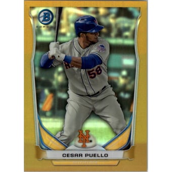 2014 Bowman Chrome Prospects Gold Refractors #BCP34 Cesar Puello