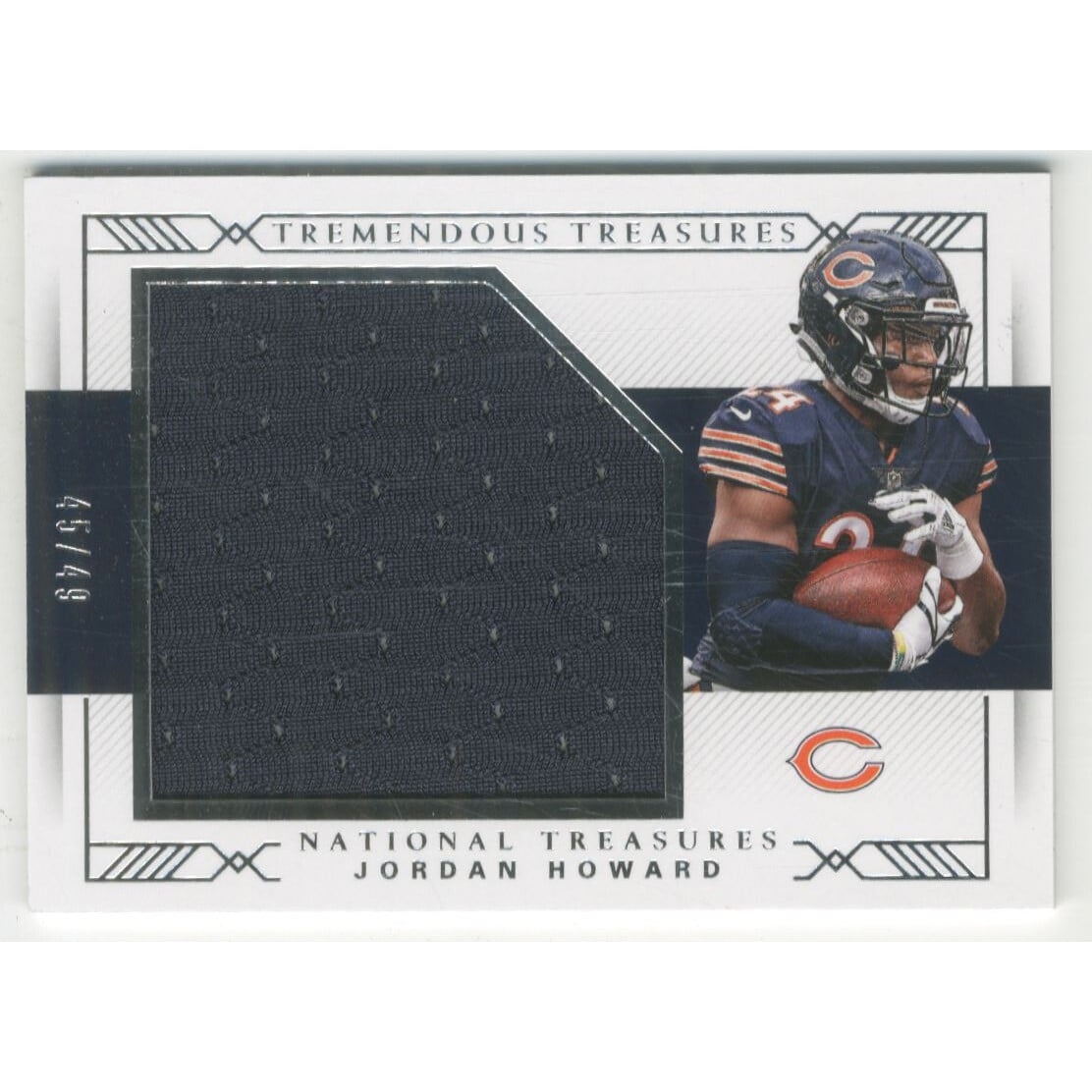2017 Panini National Treasures Tremendous Treasures Materials #57 Jordan Howard. rookie card picture