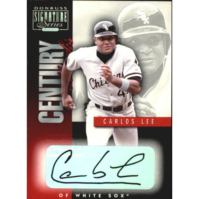 2001 Donruss Signature Century Marks #28 Carlos Lee/179. rookie card picture